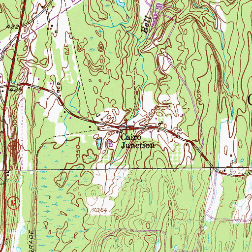 Topographic Map of Cairo Junction, NY
