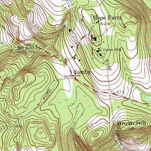 Topographic Map of Camby, NY