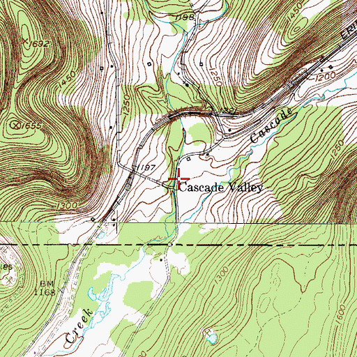 Topographic Map of Cascade Valley, NY