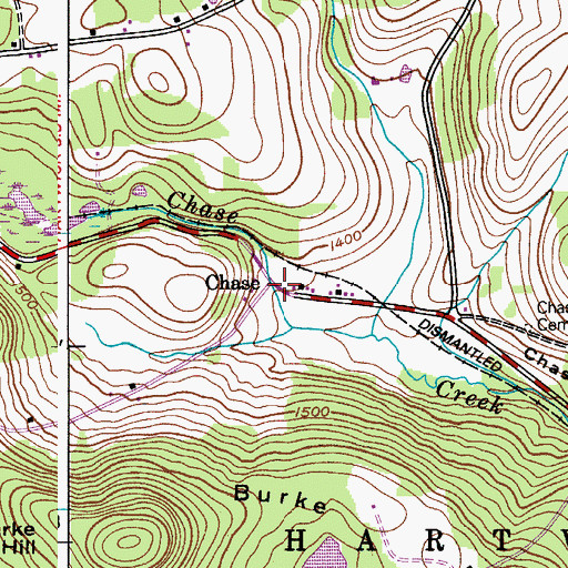 Topographic Map of Chase, NY
