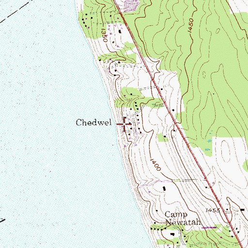 Topographic Map of Chedwel, NY