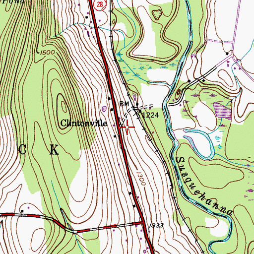 Topographic Map of Clintonville, NY
