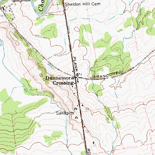 Topographic Map of Dannemora Crossing, NY