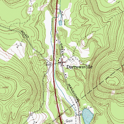 Topographic Map of Darrowsville, NY