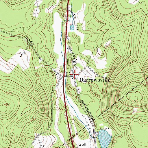 Topographic Map of Darrowsville, NY