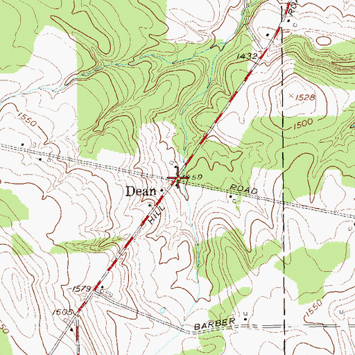 Topographic Map of Dean, NY