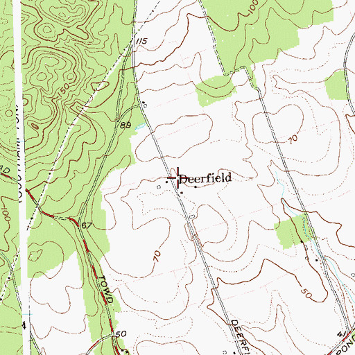 Topographic Map of Deerfield, NY