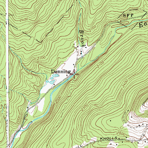 Topographic Map of Denning, NY