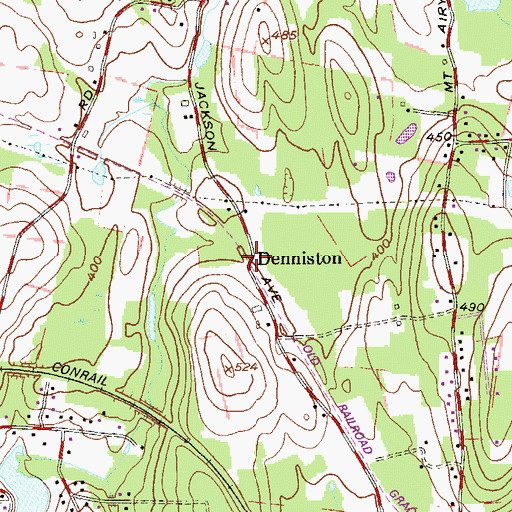 Topographic Map of Denniston, NY