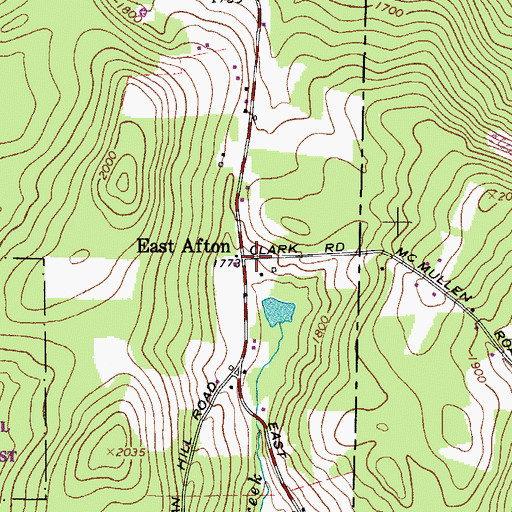 Topographic Map of East Afton, NY