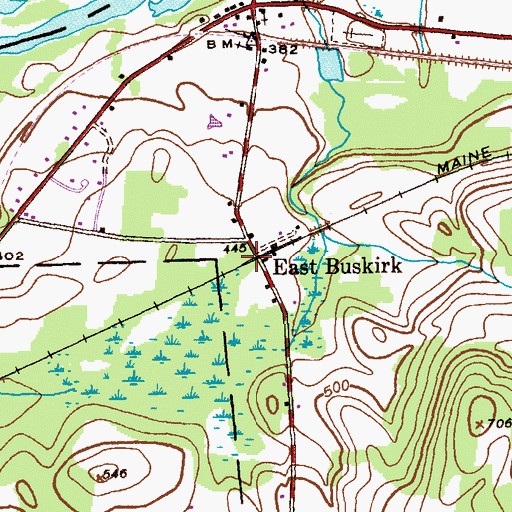 Topographic Map of East Buskirk, NY