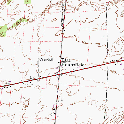 Topographic Map of East Hounsfield, NY