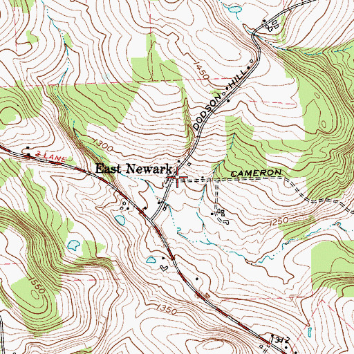 Topographic Map of East Newark, NY