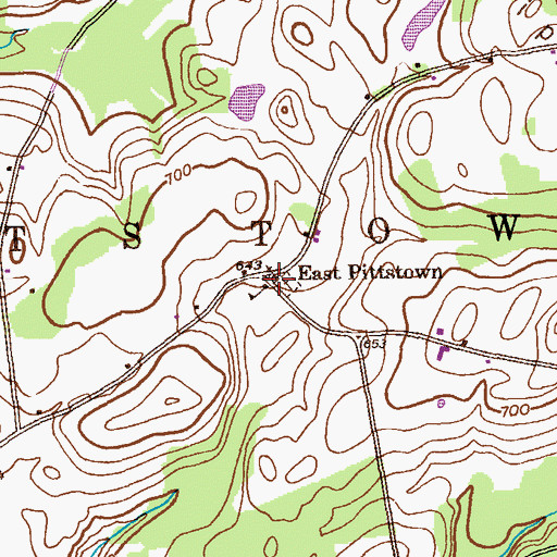 Topographic Map of East Pittstown, NY