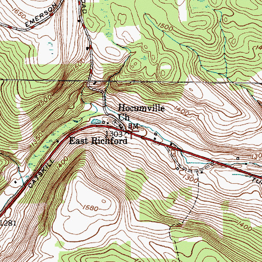 Topographic Map of East Richford, NY