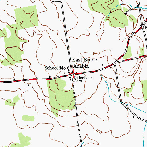 Topographic Map of East Stone Arabia, NY