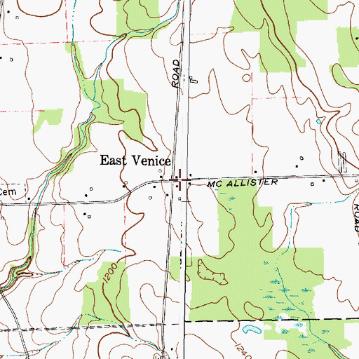Topographic Map of East Venice, NY