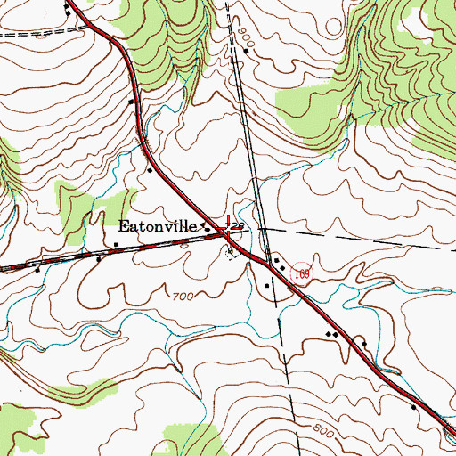 Topographic Map of Eatonville, NY