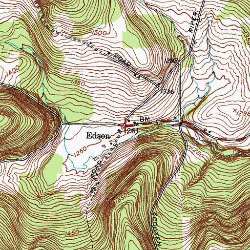 Topographic Map of Edson, NY