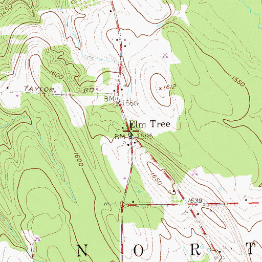 Topographic Map of Elm Tree, NY