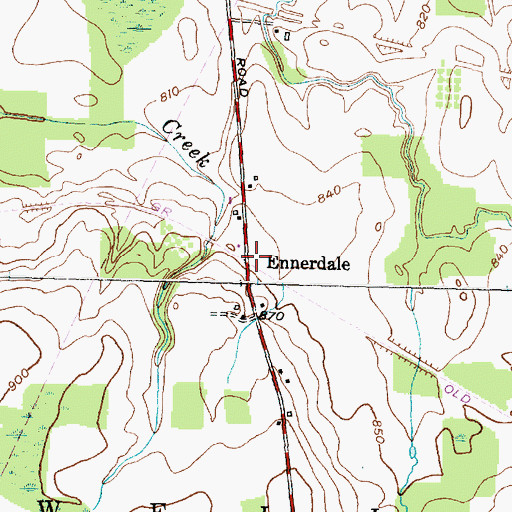 Topographic Map of Ennerdale, NY