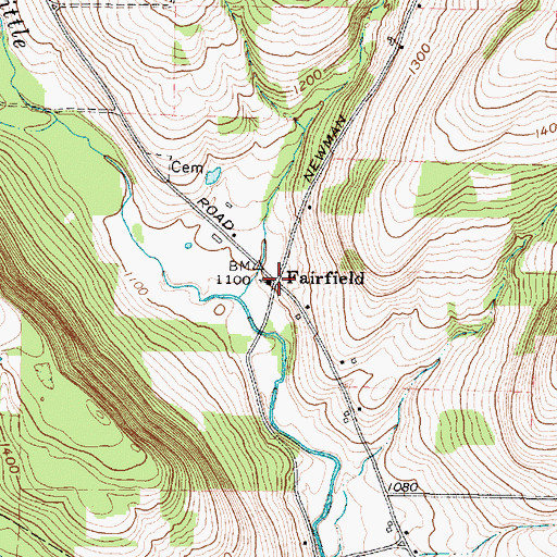 Topographic Map of Fairfield, NY