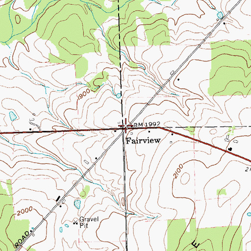 Topographic Map of Fairview, NY