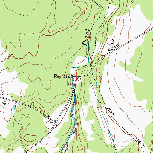 Topographic Map of Fey Mill, NY