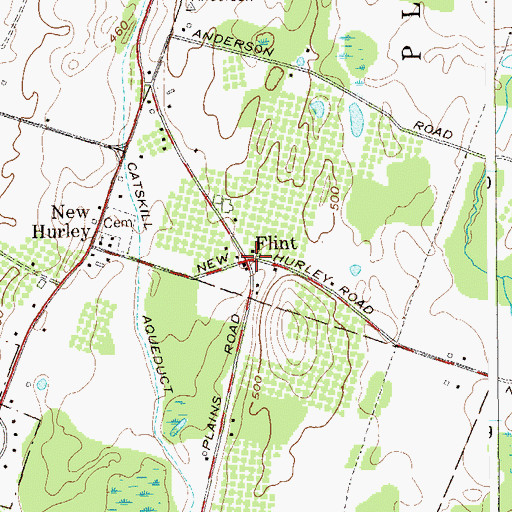 Topographic Map of Flint, NY