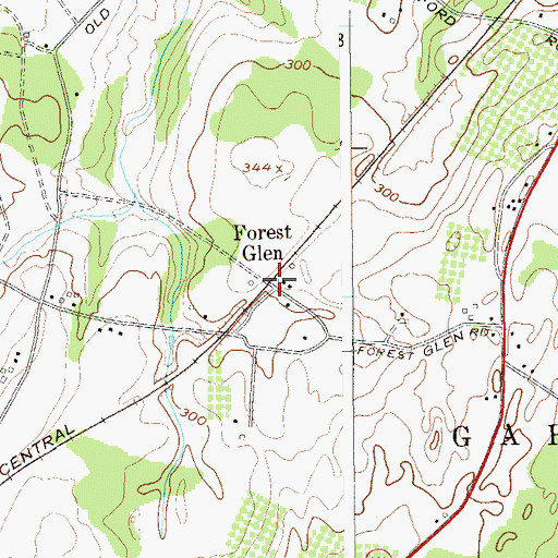 Topographic Map of Forest Glen, NY