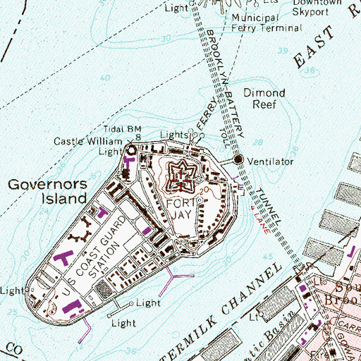 Topographic Map of Fort Jay (historical), NY