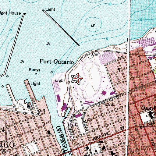 Topographic Map of Fort Ontario (historical), NY