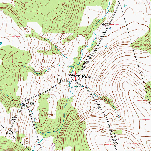 Topographic Map of Fox, NY