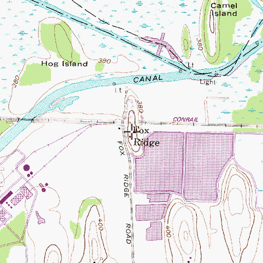 Topographic Map of Fox Ridge, NY