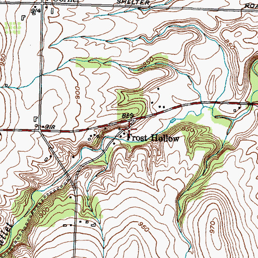 Topographic Map of Frost Hollow, NY