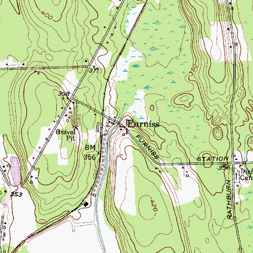 Topographic Map of Furniss, NY