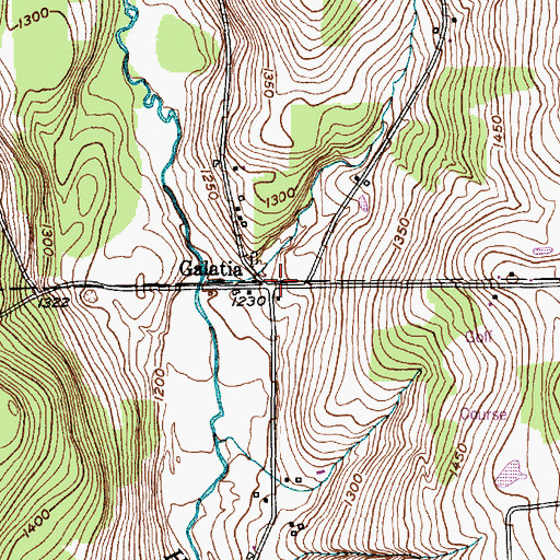 Topographic Map of Galatia, NY