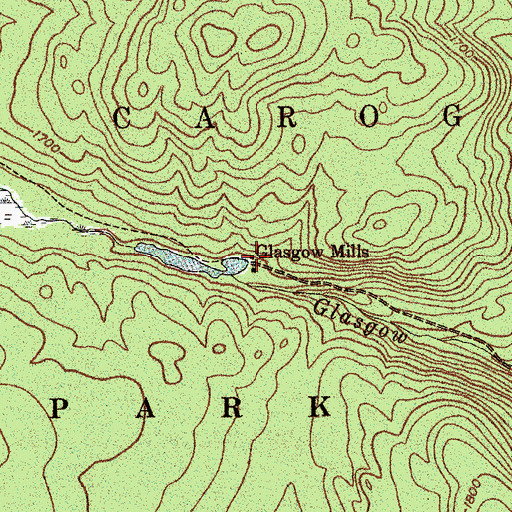 Topographic Map of Glasgow Mills, NY
