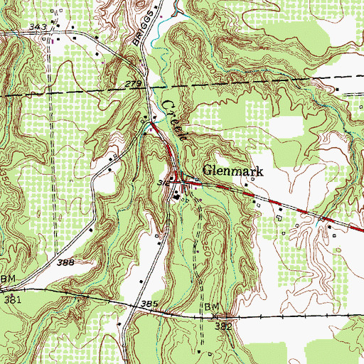 Topographic Map of Glenmark, NY
