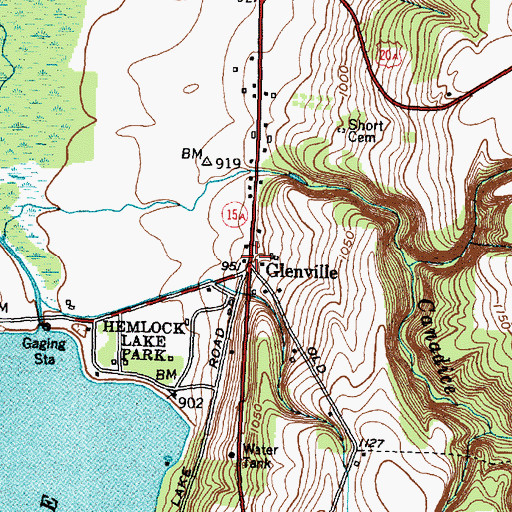 Topographic Map of Glenville, NY