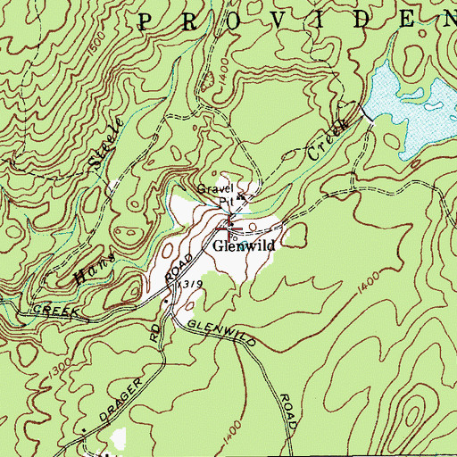 Topographic Map of Glenwild, NY