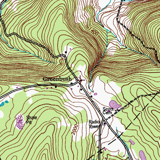 Topographic Map of Greenbush, NY