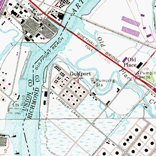 Topographic Map of Gulfport, NY