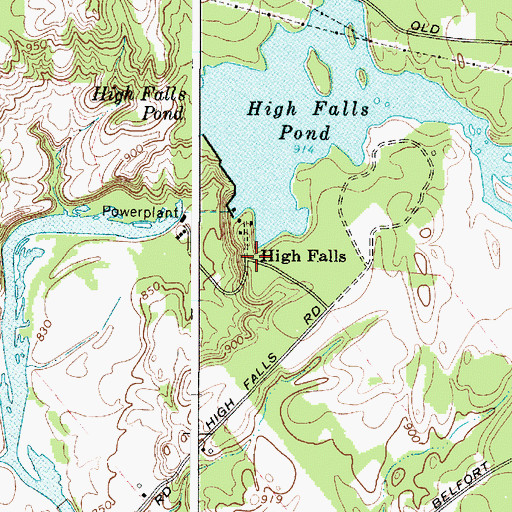 Topographic Map of High Falls, NY