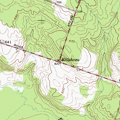 Topographic Map of Hillsboro, NY