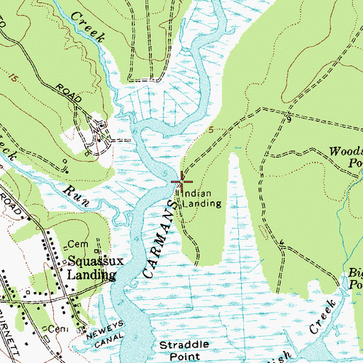 Topographic Map of Indian Landing, NY
