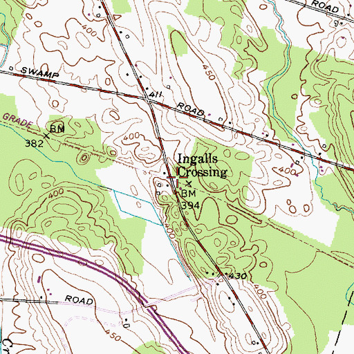 Topographic Map of Ingalls Crossing, NY