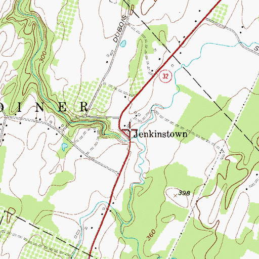 Topographic Map of Jenkinstown, NY