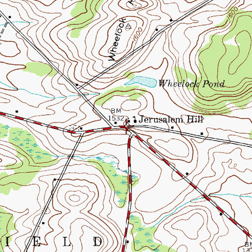 Topographic Map of Jersalem Hill, NY