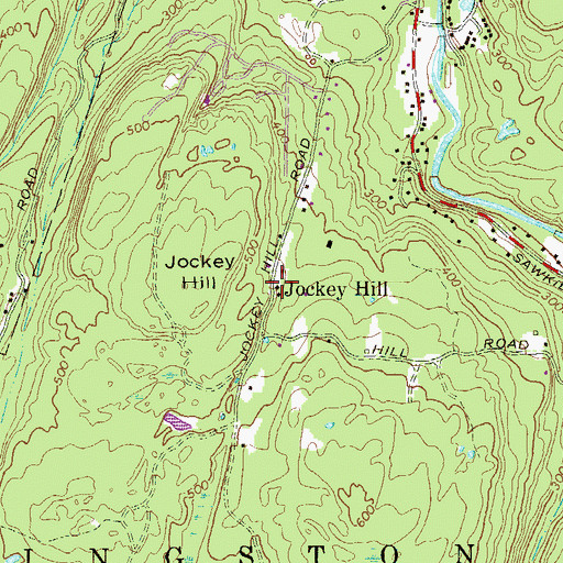 Topographic Map of Jockey Hill, NY